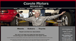 Desktop Screenshot of coyotemotors.com